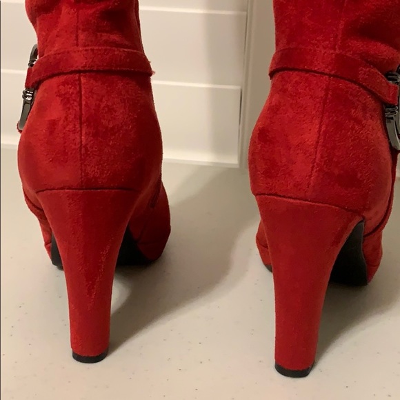 Red IMPO Stretch Boots 8 M NWOT - Picture 5 of 15